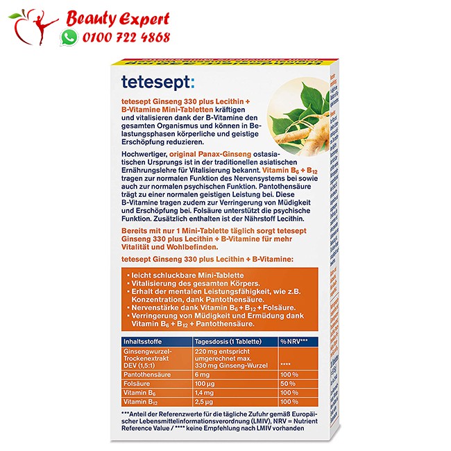 Tetesept Ginseng 330 - Image 2
