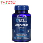 Life Extension magnesium citrate tablets for cardiovascular health