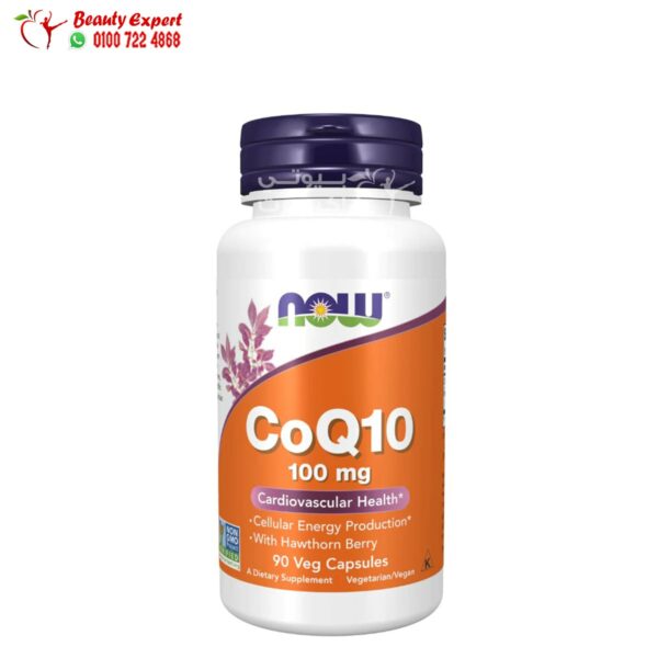 CoQ10 NOW Foods with Hawthorn Berry Capsules 100 mg 90 Veg Capsules