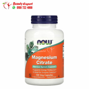 Now magnesium citrate supplement for nervous system support 120 veg tablets