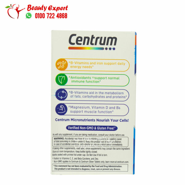 Centrum men multivitamin capsules for overall health