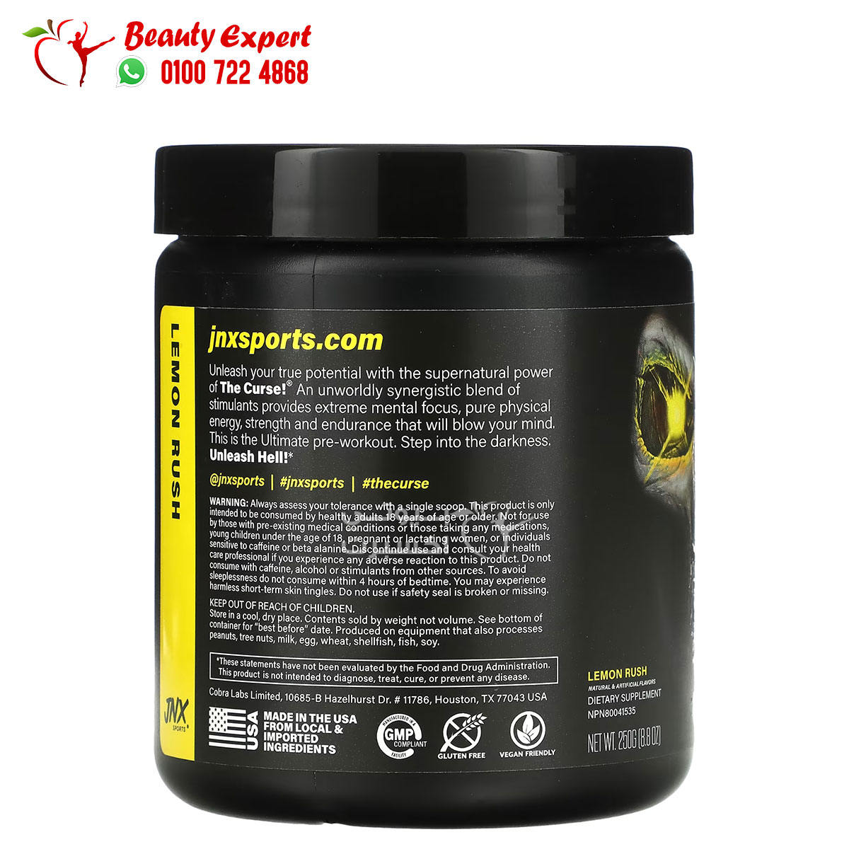 JNX the curse pre workout supplement for muscle gain