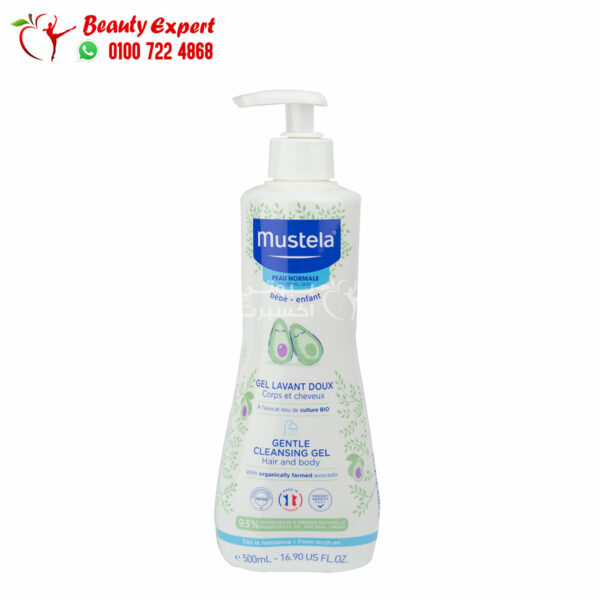 Mustela gentle cleansing gel clears and cleans hair and body