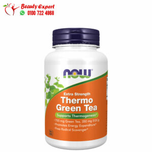 حبوب شاي الاخضر ثيرمو لدعم الصحة العامة ناو فودز 90 كبسولة نباتية NOW Foods Thermo Green Tea Extra Strength