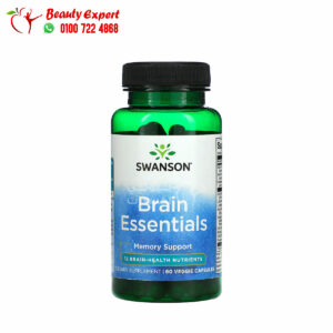 كبسولات اسنشيال لصحة الدماغ سوانسون 60 كبسولة نباتية Swanson Brain Essentials