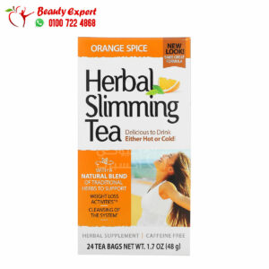 شاي اعشاب للتخسيس بنكهة البرتقال خالٍ من الكافيين 24 كيس شاي 21 سينشري (48 جم) Herbal Slimming Tea 21st Century