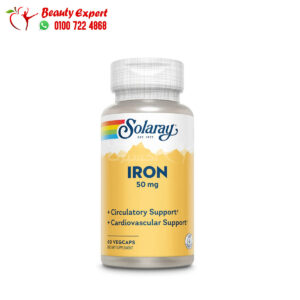 Solaray iron supplements 50mg for Anemia 60 Capsules