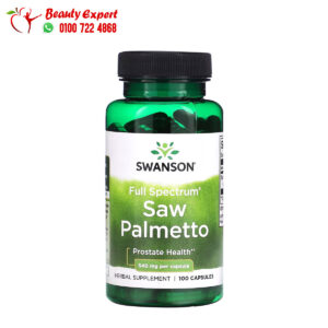 كبسولات البلميط المنشاري للبروستاتا سوانسون 540 ملجم 100 كبسولة Swanson Saw Palmetto