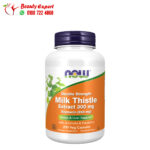 NOW Foods milk thistle vitamins Extract Double Strength for Liver Cleansing 300 mg 200 Capsules