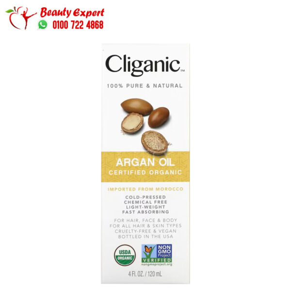 زيت الأرغان كليغانيك النقي والطبيعي 100% (120 مل) Cliganic Organic Argan Oil 100% Pure & Natural