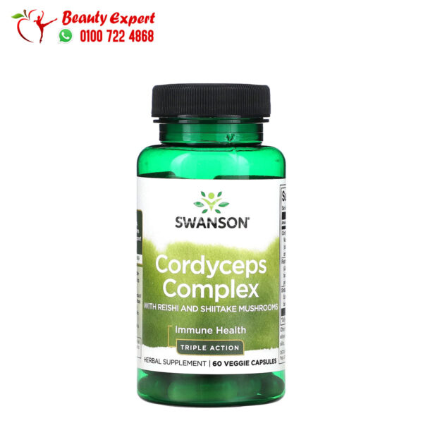 دواء cordyceps كورديسبس للصحة العامة سوانسون 60 كبسولة نباتية Swanson Cordyceps Complex