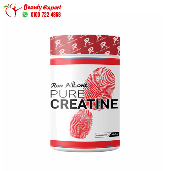 كرياتين بودر لتقوية العضلات 300 جم Run Alone Pure Creatine unflavored 300g