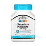 21St Century chromium picolinate metabolism booster tablets 200 mg