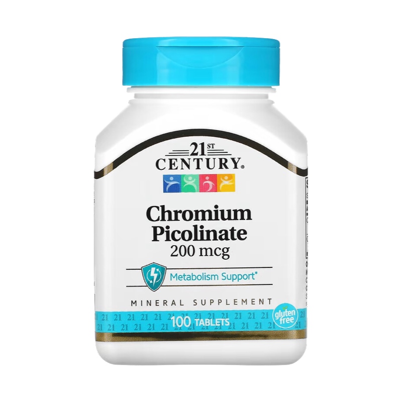 SI84 21St Century chromium picolinate metabolism booster tablets 200 mg
