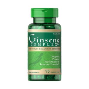 Ginseng complex capsules puritan pride 75 capsules for better body perfomance