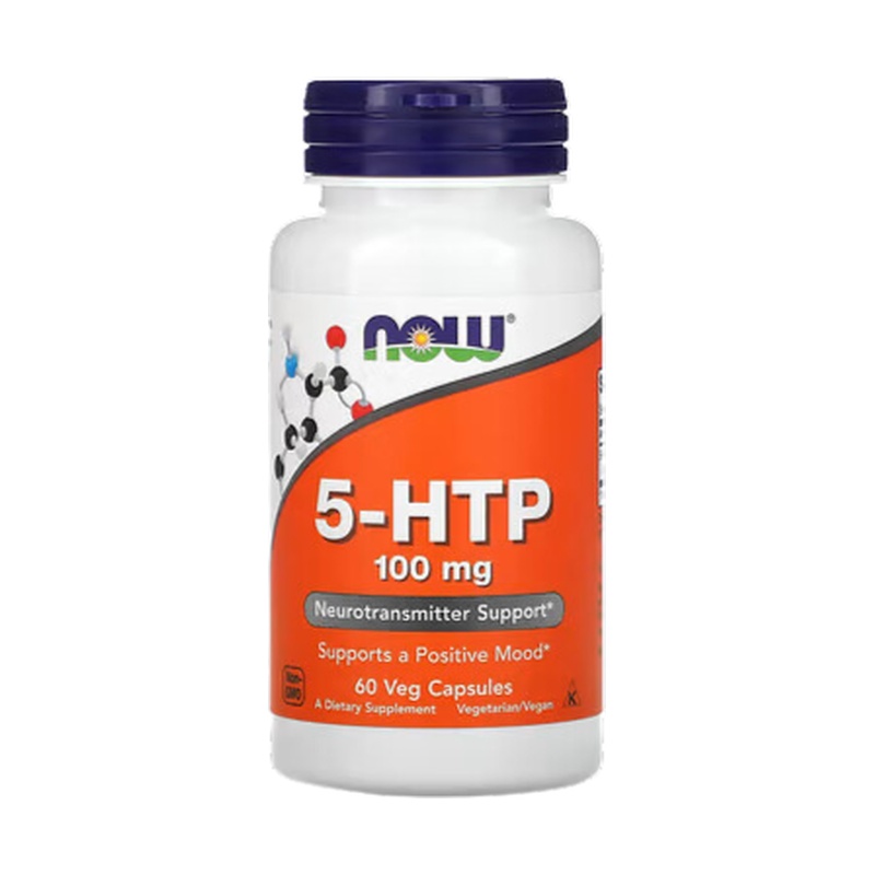 VI521 htp 5 دواء لتحسين المزاج من ناو فودز 100 مجم 60 كبسولة نباتية - NOW Foods 5-HTP 100 mg 60 Veg Capsules