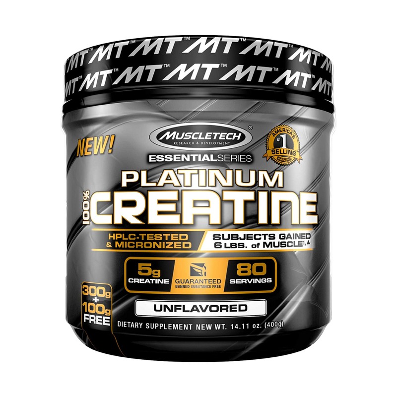 VI79n MuscleTech platinum creatine supplement for increases lean muscle 400g