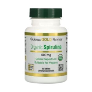 California Gold Nutrition spirulina tablets for body energy 60 tablets