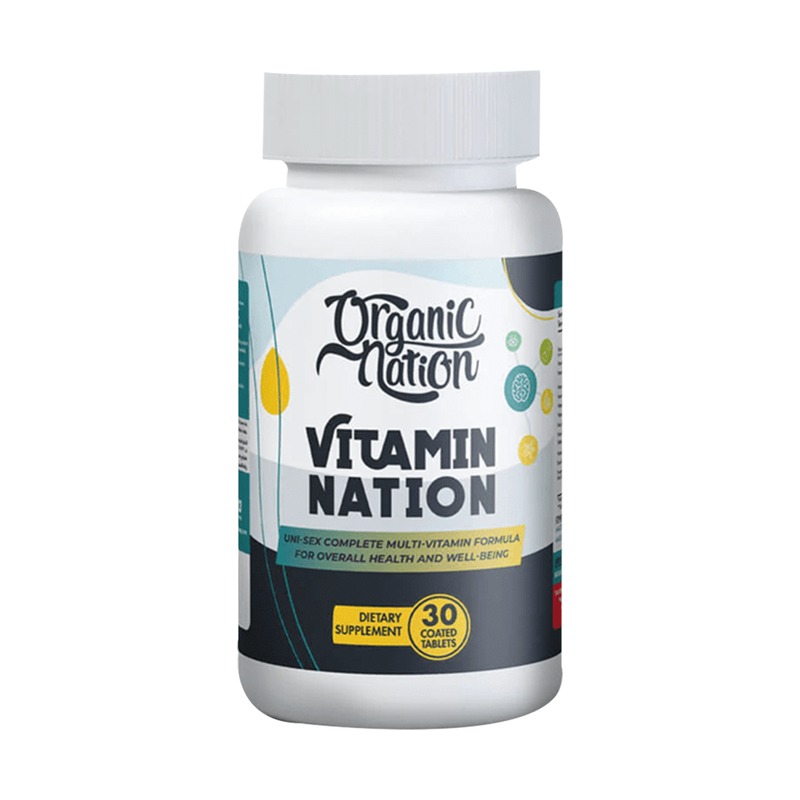 Organic Nation Vitamin Nation Multivitamin to Improve Overall Health 30 Tablets
