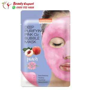 Purederm Deep Purifying Pink O2 Bubble Mask Peach