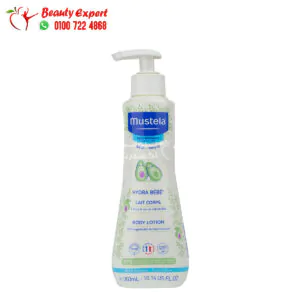 Mustela body lotion moisturizies and hydrates baby's skin