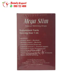 مكونات نقط ميجا سليم لزيادة معدل حرق الدهون mega slim fat burner drops 30ml