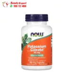 ناو فودز سترات البوتاسيوم 99 مجم 180 كبسولة نباتية NOW Foods Potassium Citrate 99 mg