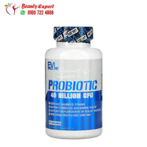 إيفلوشن نيوترشن دواء بروبيوتيك 40 مليار وحدة 60 كبسولة نباتية EVLution Nutrition Probiotic 40 Billion CFU