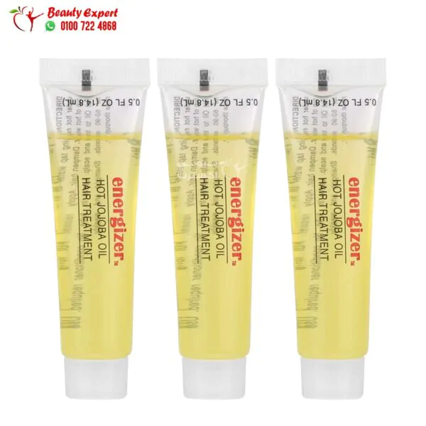 مكونات انرجايزر أنابيب لعلاج الشعر بزيت الجوجوبا 14.8 مل 3 انابيب Hobe Labs, Energizer Hot Jojoba Oil Hair Treatment