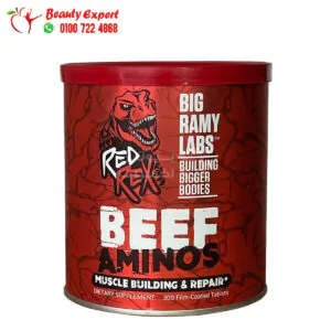 بيف امينو ريد ريكس لبناء العضلات 300 كبسولة BEEF AMINOS RED REX