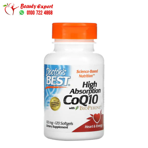 انزيم كو كيو ١٠ مع البيوبرين لصحة القلب دكتورز بيست 100 مجم 120 كبسولة Doctor’s Best CoQ10 with BioPerine