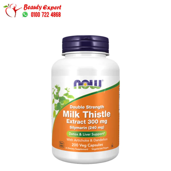 حليب الشوك حبوب لتنظيف الكبد ناو فودز 200 كبسولة NOW Foods Milk Thistle Extract Double Strength 300 mg